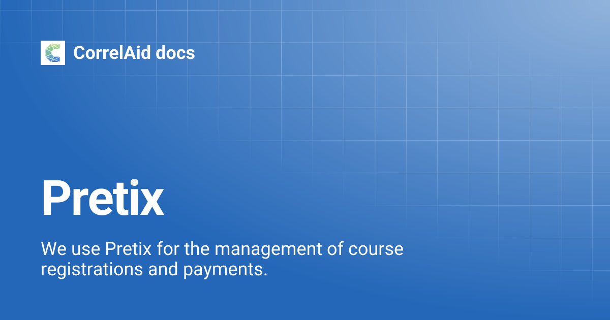 Pretix | CorrelAid docs